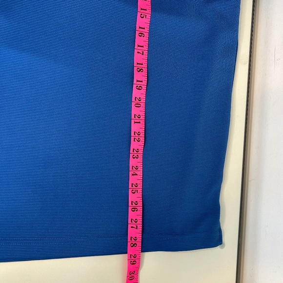 Cubavera Mykonos Blue Solid Textured Polo Large Mens - Picture 14 of 15